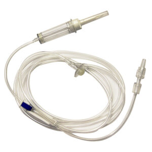 Conector para bomba de infusión con filtro de aire